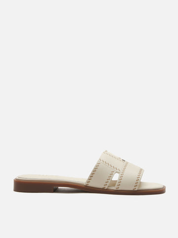 Alouette Woven Leather Slides
