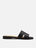 PAZZION, Alouette Woven Leather Slides, Black