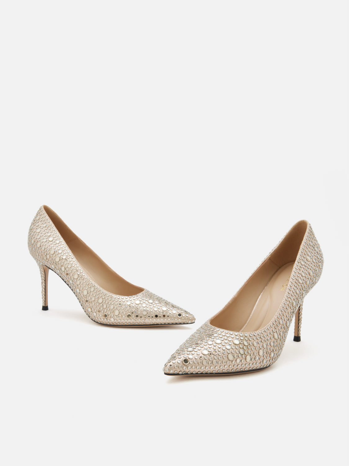 PAZZION, Amalisse Crystal Embellished Heels, Almond