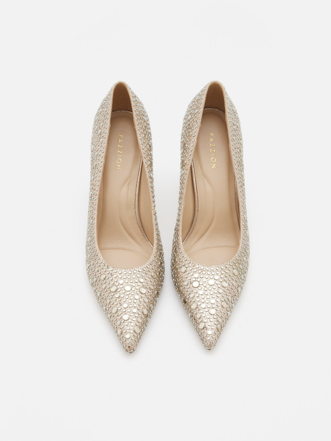 PAZZION, Amalisse Crystal Embellished Heels, Almond