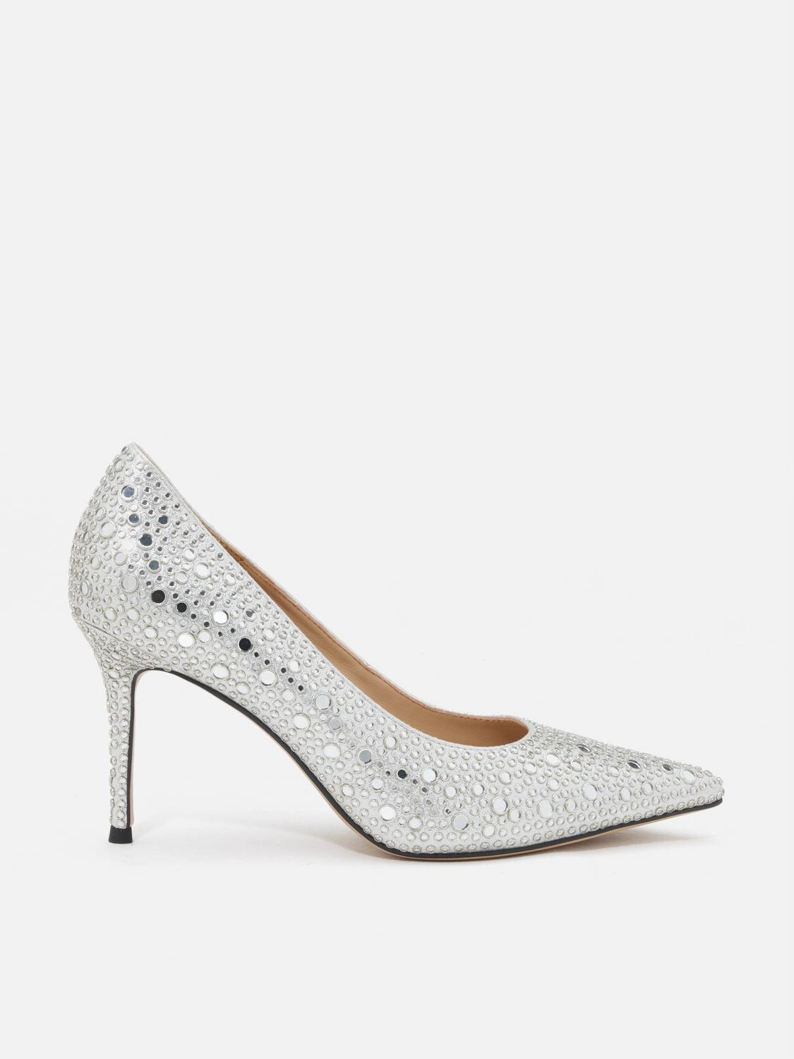 PAZZION, Amalisse Crystal Embellished Heels, Silver