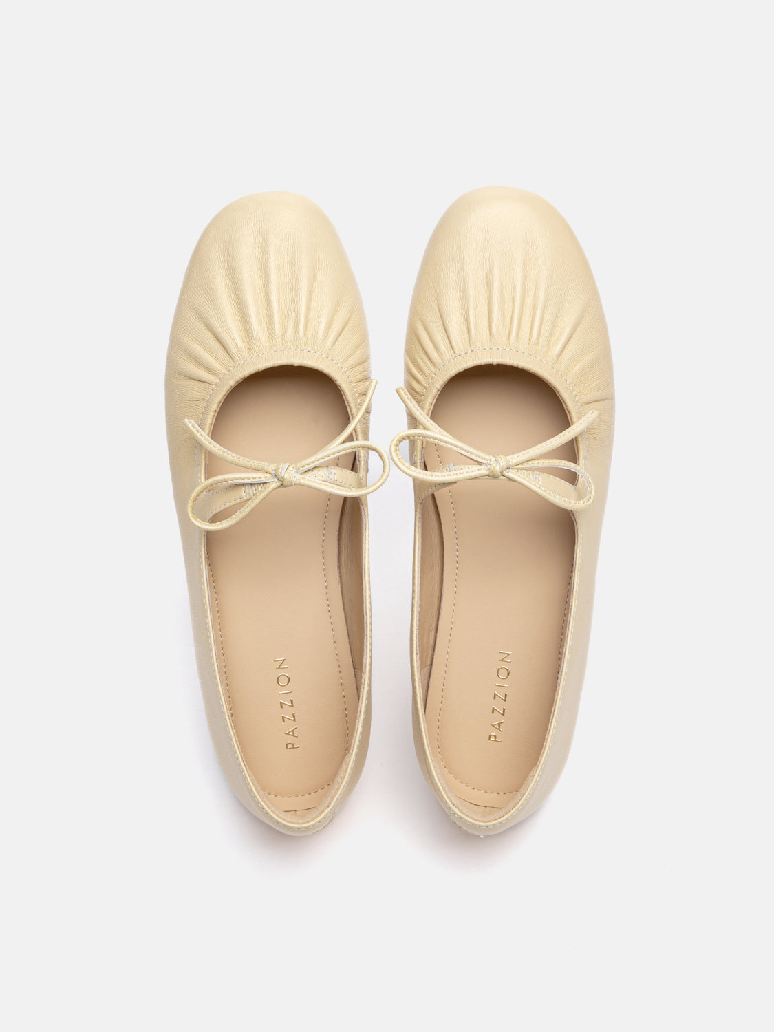 PAZZION, Angelica Bow Leather Mary Janes, Yellow