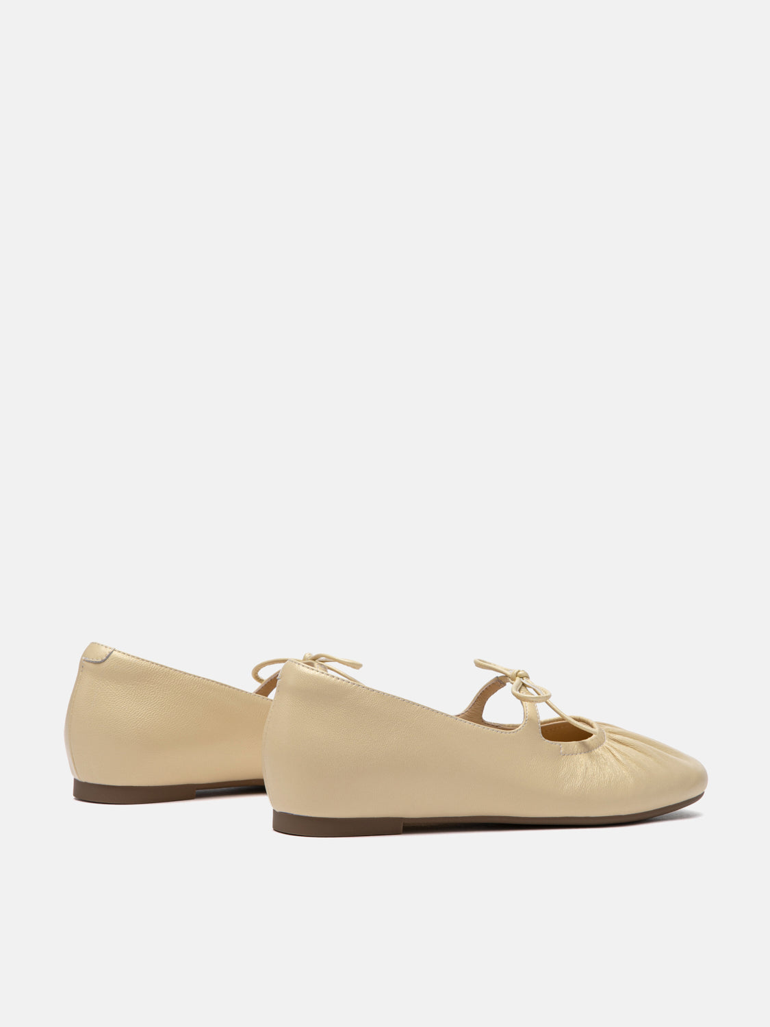 PAZZION, Angelica Bow Leather Mary Janes, Yellow