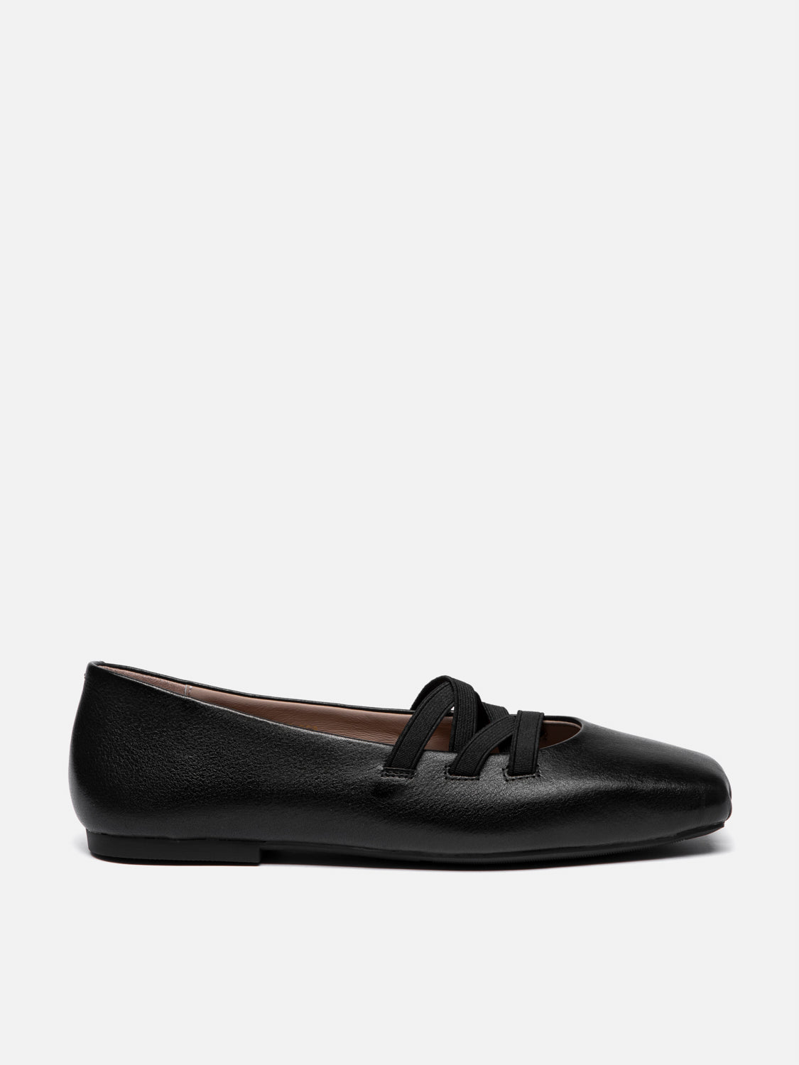 PAZZION, Angelica Square Toe Flats, Black