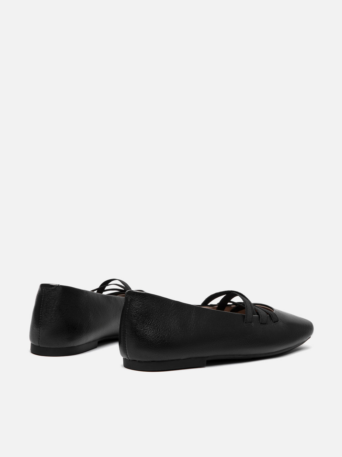 PAZZION, Angelica Square Toe Flats, Black