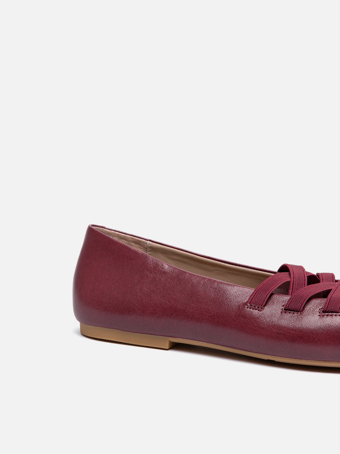 PAZZION, Angelica Square Toe Flats, Wine