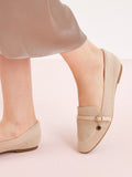 PAZZION, Annabelle Flyknit Loafers, Almond