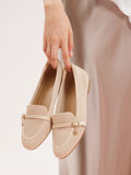 PAZZION, Annabelle Flyknit Loafers, Almond