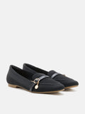 PAZZION, Annabelle Flyknit Loafers, Black