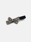 PAZZION, Arlene Diamante Bow Hair Clip, Black