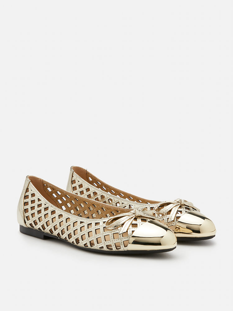 Artha Metal Cap Weaved Bow Flats PAZZION