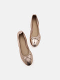 PAZZION, Avery Bow Covered Flats, Champagne