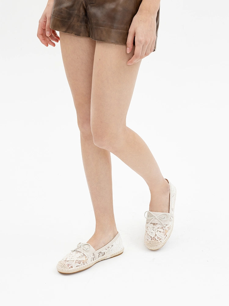 Avianna Lace and Bow Espadrilles PAZZION