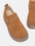 PAZZION, Bailey Suede Flatform Loafers, Camel