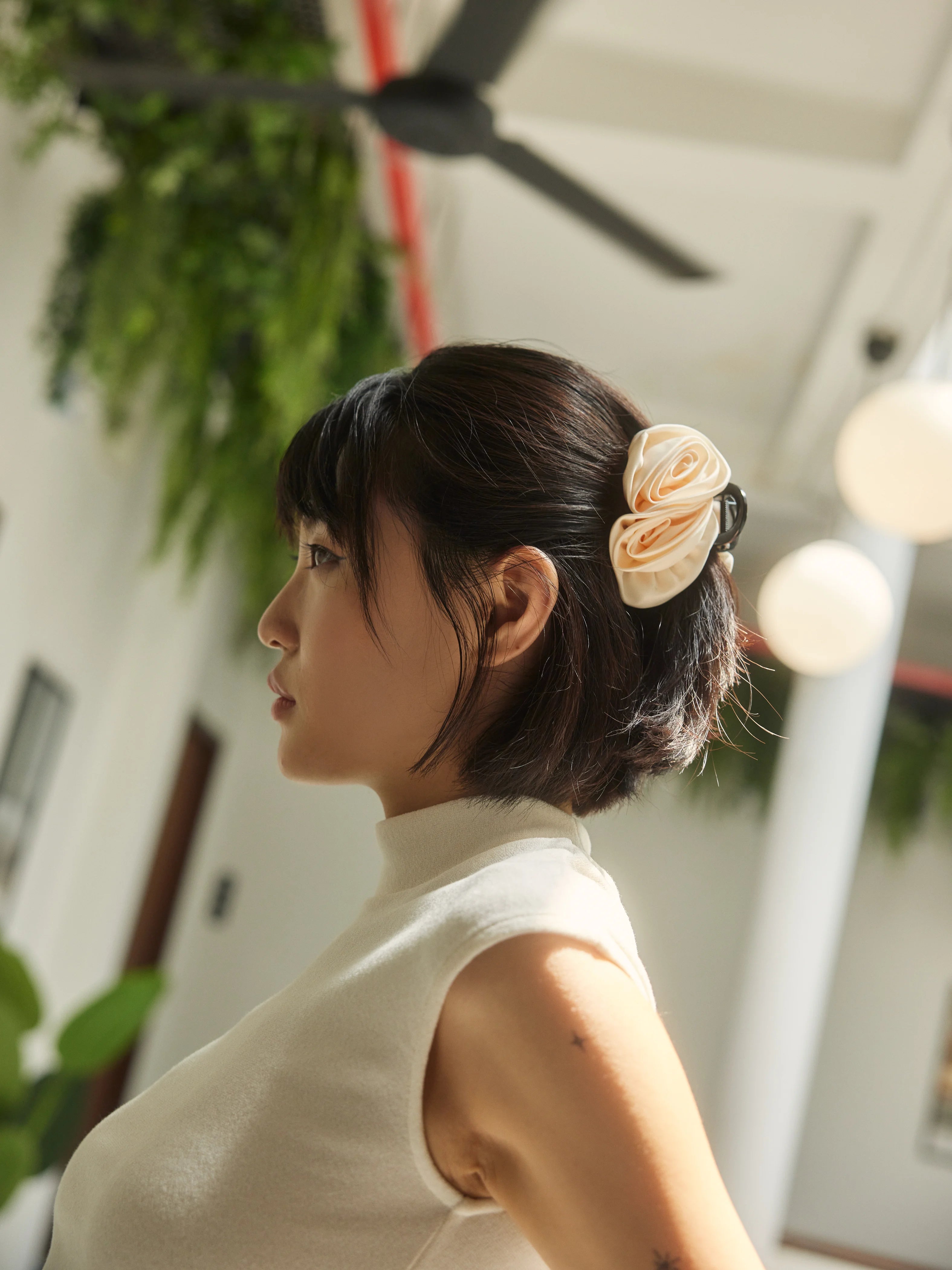 PAZZION, Bella Hair Clip, Beige