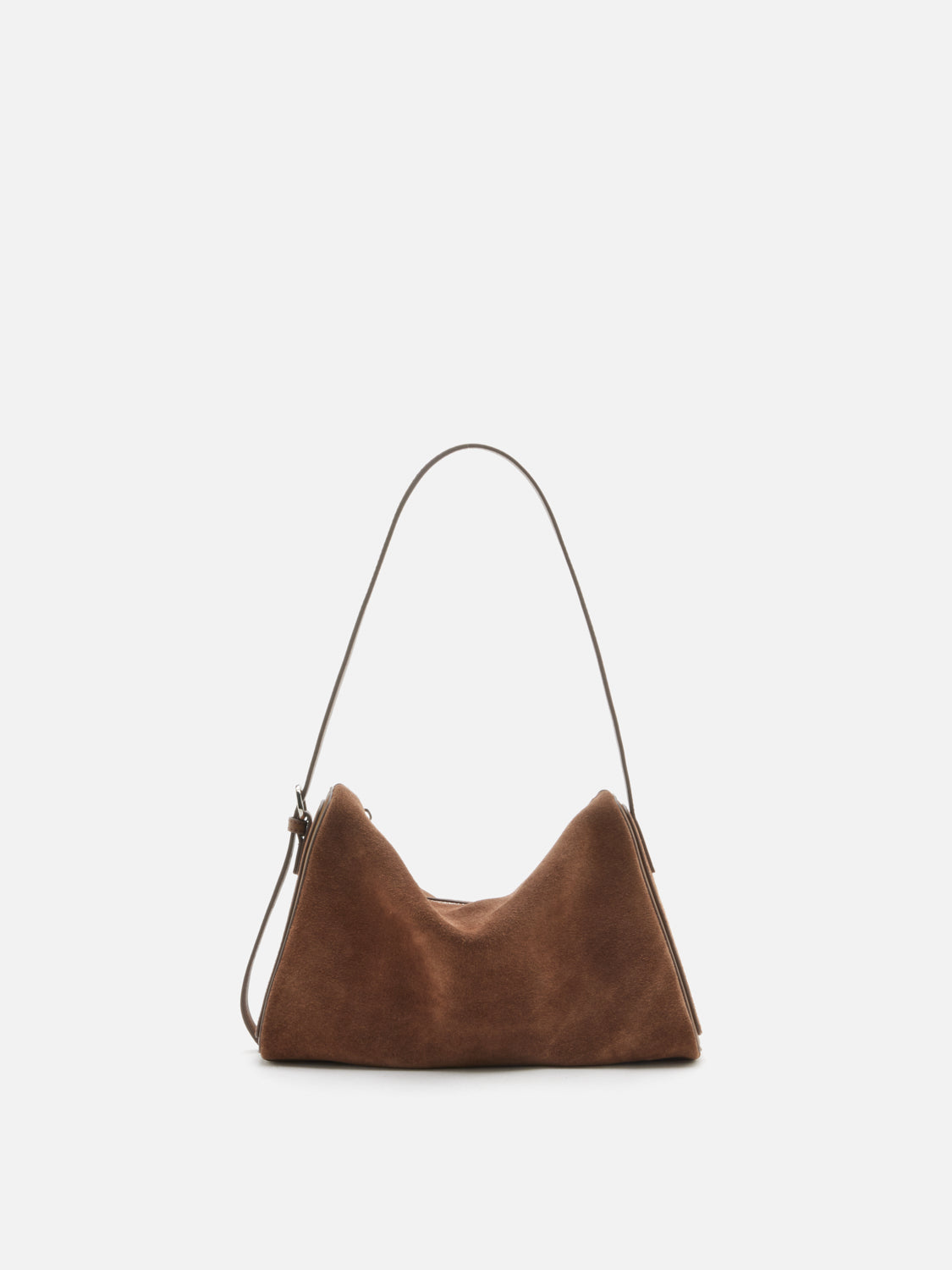PAZZION, Bellarise Suede Shoulder Bag, Brown