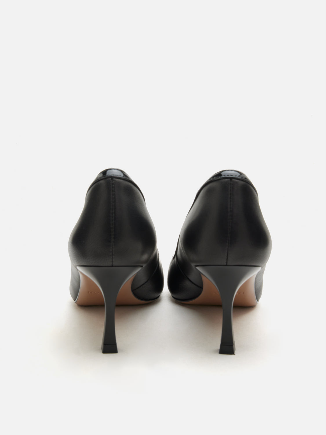PAZZION, Bellavyn Pearl Accented Patent Leather Heels, Black