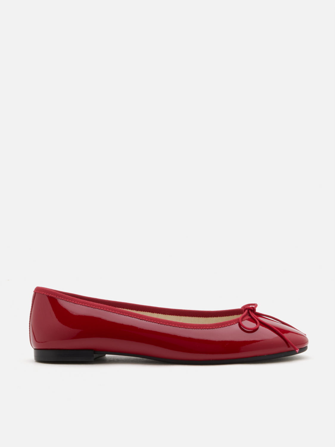 PAZZION, Belmara Bow-Tied Leather Ballet Flats, Red