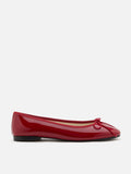 PAZZION, Belmara Bow-Tied Leather Ballet Flats, Red