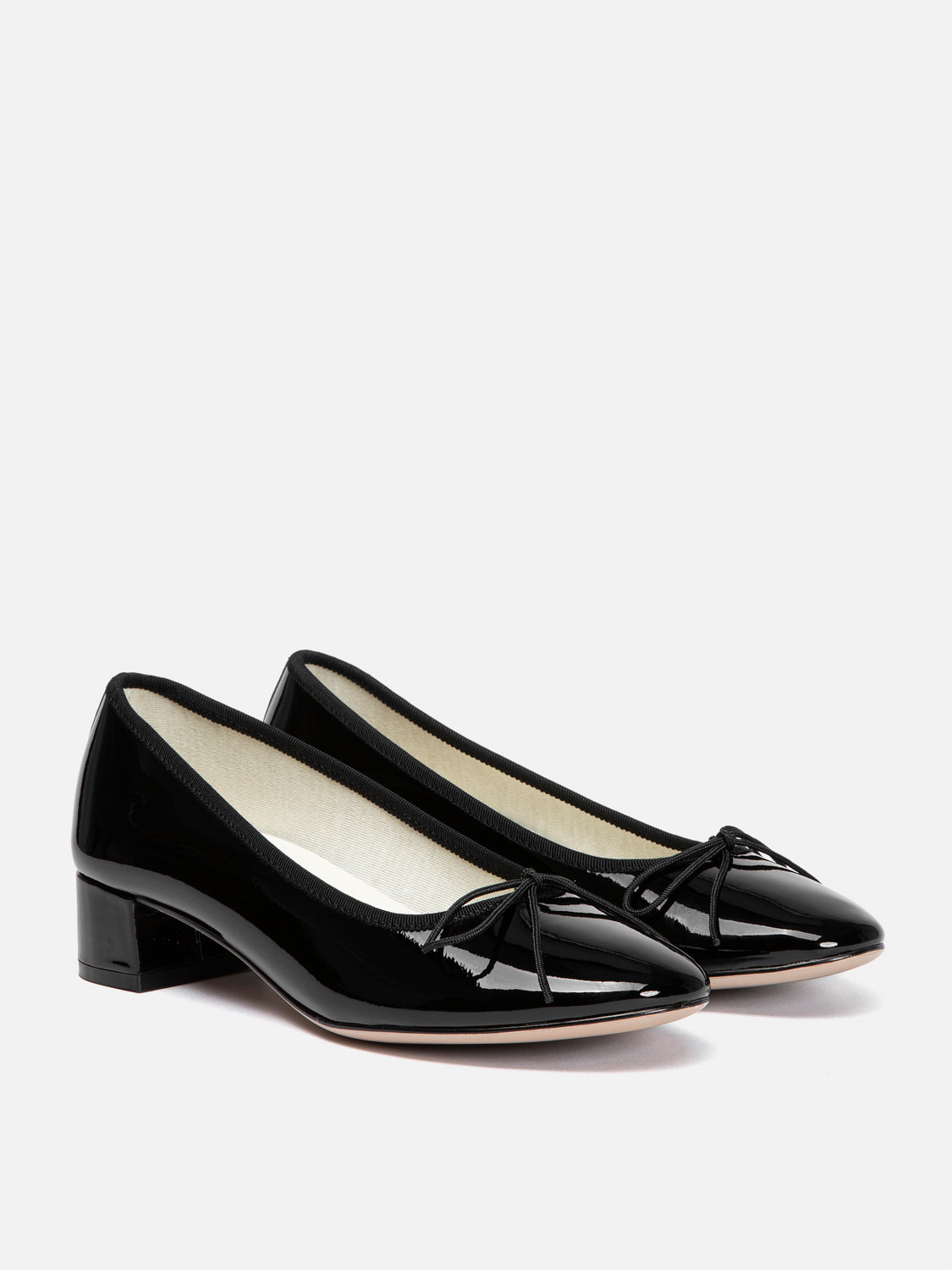 PAZZION, Belmara Bow-Tied Patent Leather Heels, Black