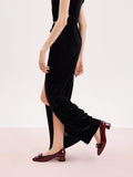 PAZZION, Berkely Bow-Embellished Patent Leather Heels, Wine