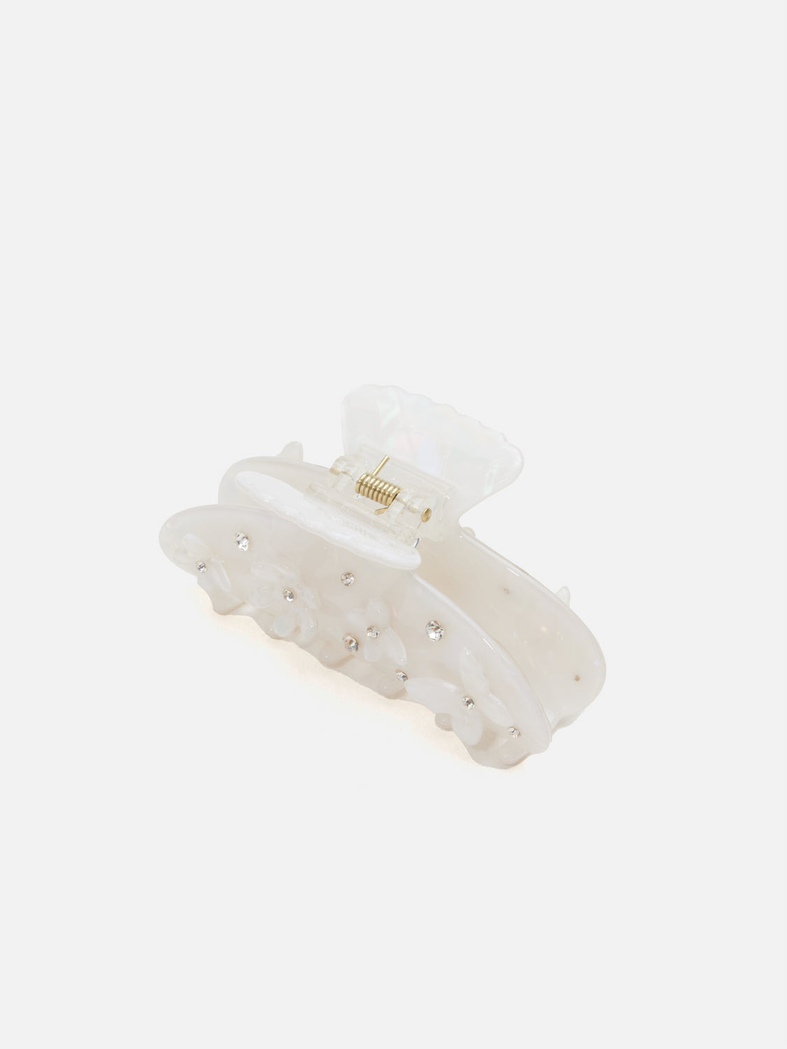 PAZZION, Bethany Bloom Claw Clip, Beige