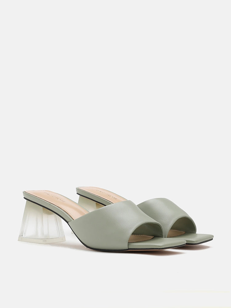 Blair Clear Heel Mule Sandals PAZZION