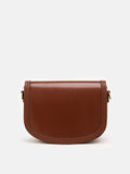 PAZZION, Bonnie Leather Crossbody Bag, Brown