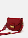 PAZZION, Bonnie Leather Crossbody Bag, Red