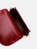 PAZZION, Bonnie Leather Crossbody Bag, Red