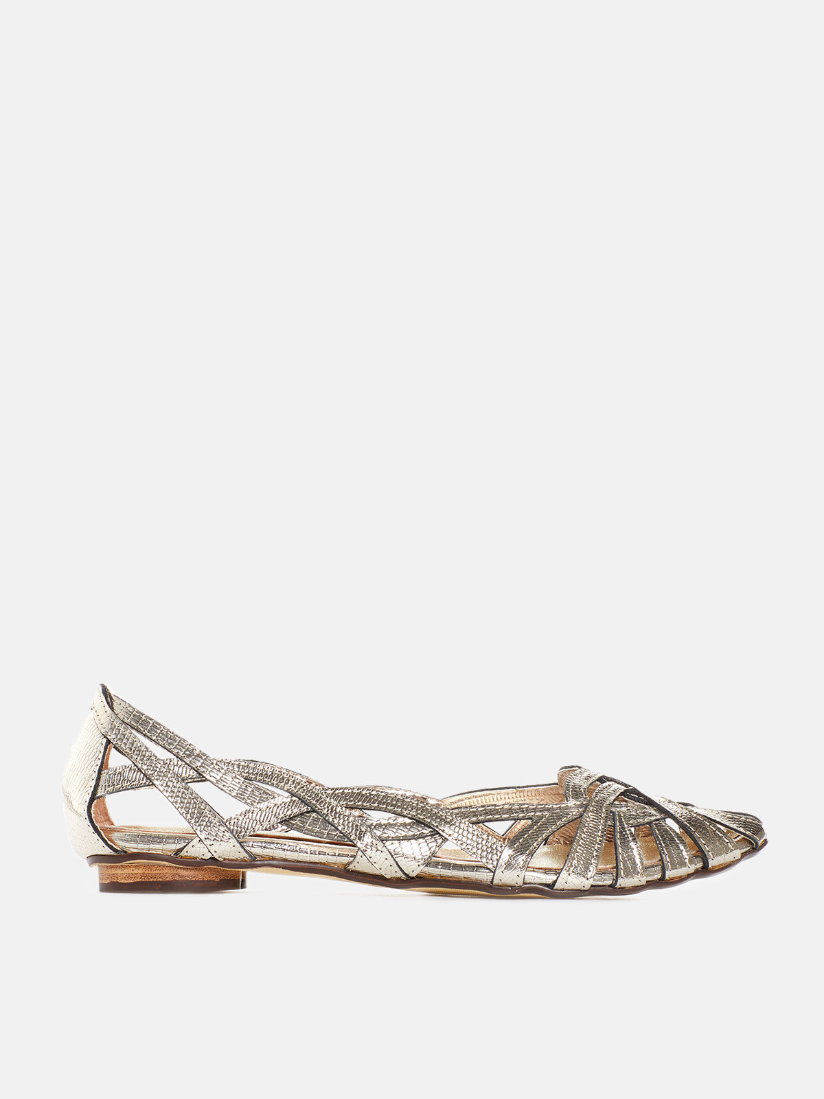 Gold color flats hotsell