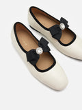 PAZZION, Camilla Diamante Bow Flats, Beige