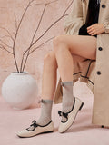 PAZZION, Camilla Diamante Bow Flats, Beige
