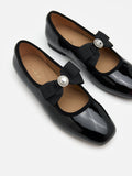 PAZZION, Camilla Diamante Bow Flats, Black