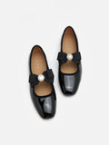 PAZZION, Camilla Diamante Bow Flats, Black