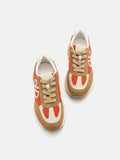 PAZZION, Camille Suede Sneakers, Orange
