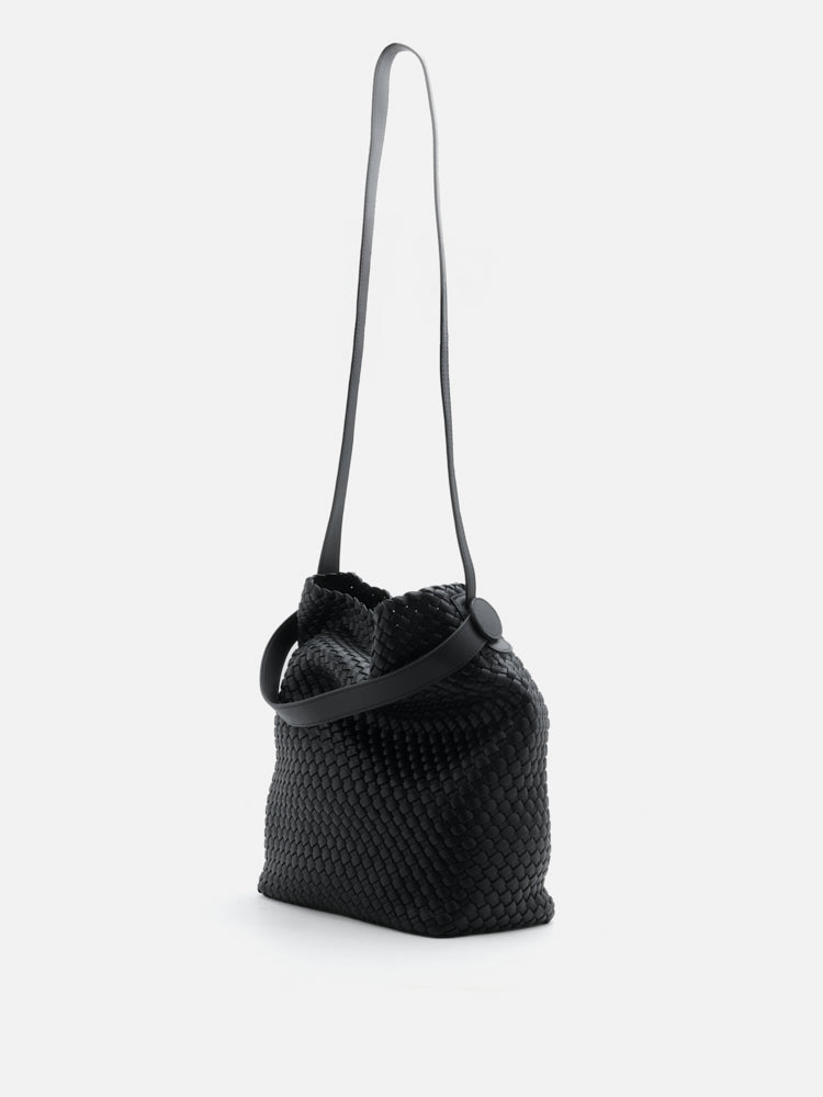 PAZZION, Cara Woven Bag, Black