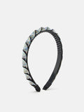 PAZZION, Casey Crystal Embellished Twisted Hair Band, Rainbow