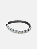 PAZZION, Casey Crystal Embellished Twisted Hair Band, Rainbow