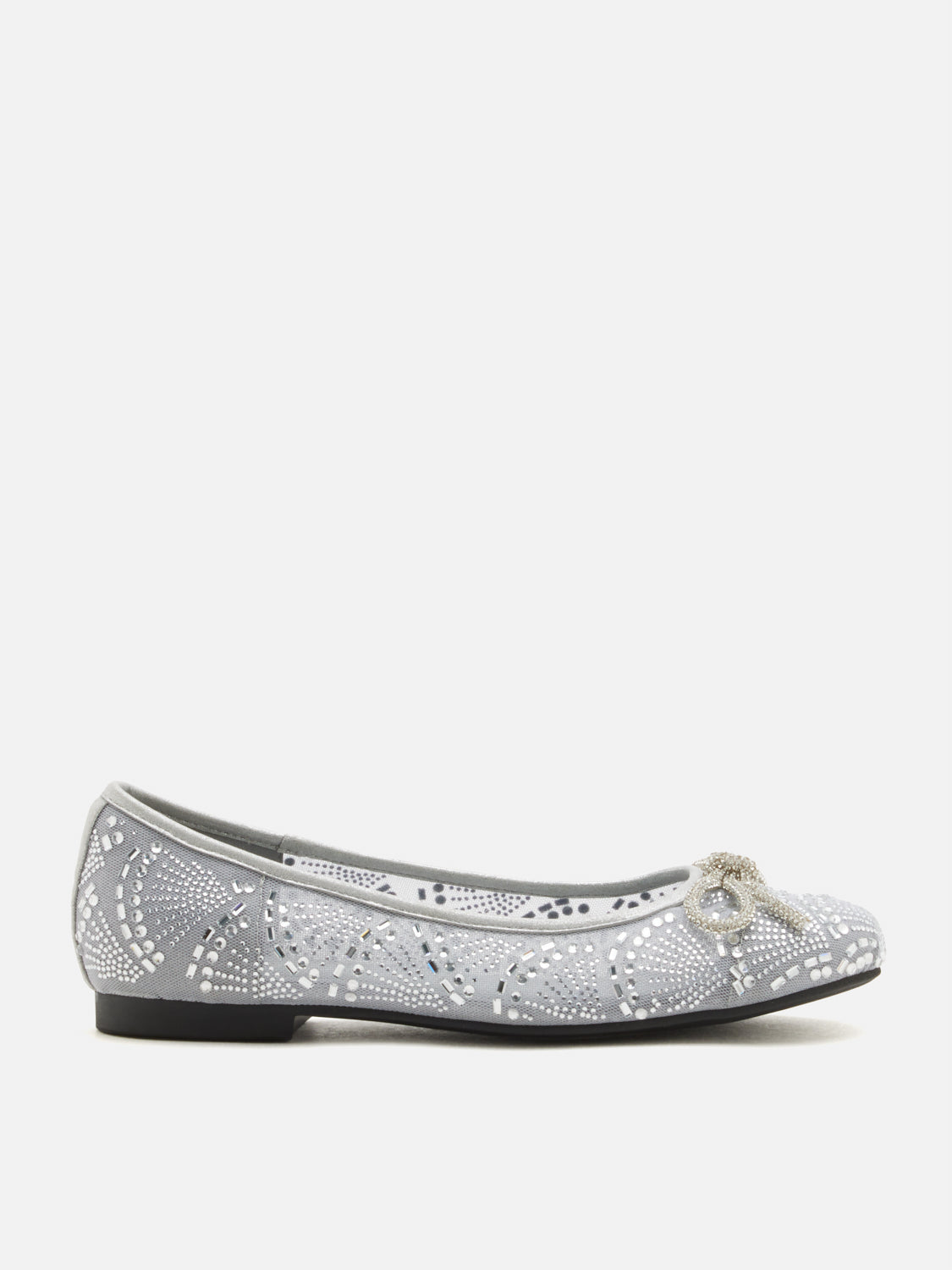 PAZZION, Celeska Crystal Bow Flats, Grey