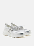 PAZZION, Celeste Bow Mary Jane Sneakers, Silver