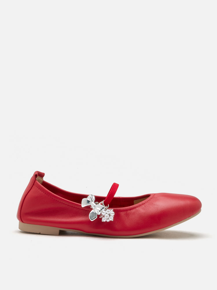 PAZZION, Cheryl Charm Mary Janes, Red