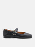 PAZZION, Clarke Leather Buckled MaryJanes, Black