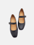 PAZZION, Clarke Leather Buckled MaryJanes, Black