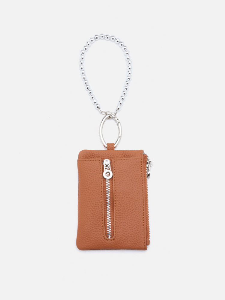 PAZZION, Cleo Mini Chained Pouch, Brown