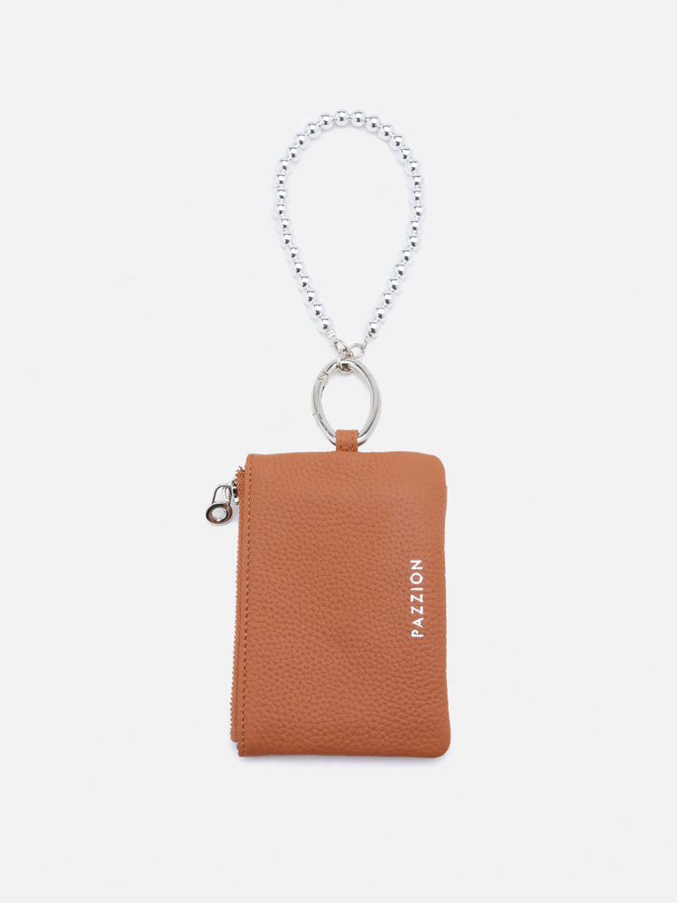 PAZZION, Cleo Mini Chained Pouch, Brown