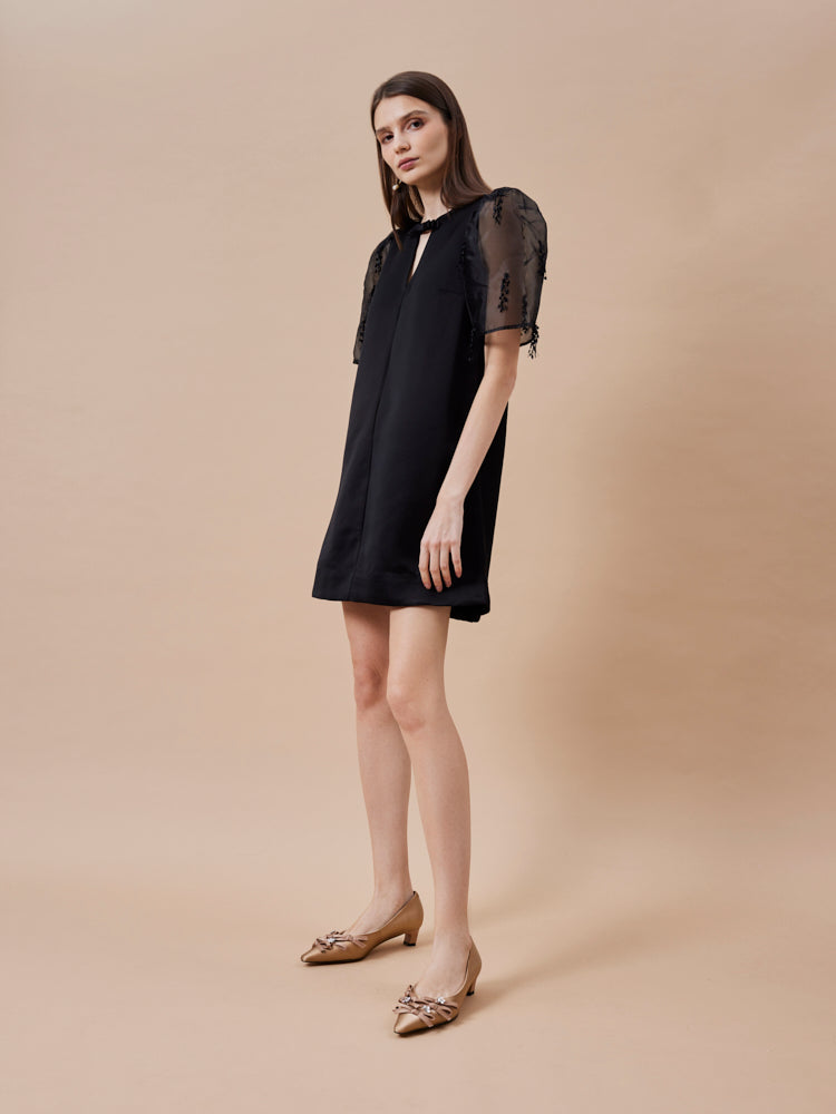 PAZZION, Coco Embellished Bow Heels, Khaki