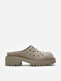 PAZZION, Collette Suede Embellished Clog Mules, Grey