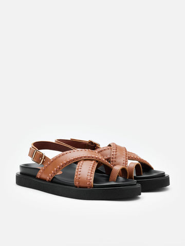 Constance Stitched Slingback Sandals
