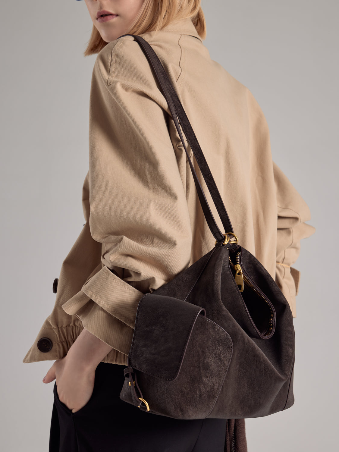 PAZZION, Danika Three Way Bag, Darkgrey